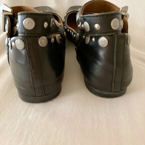 Genuine FREE PEOPLE, SZ 7, Mystic, Leather Mary Jane shoes, Black w/ Studs - Picture 5 of 6